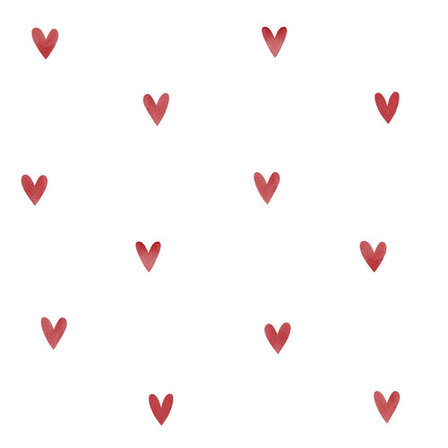 ESTAhome behang hartjes wit en rood - 50 x 900 cm - 131632 - vtwonen shop