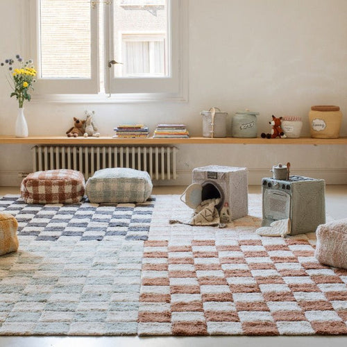 Lorena Canals wasbaar vloerkleed Kitchen Tiles Blauw Salie