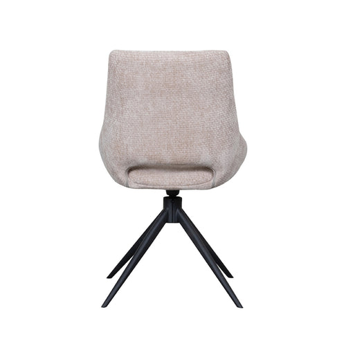 LABEL51 Eetkamerstoel Marlow - Beige Stof - Draaibaar - Set van 2 - vtwonen shop