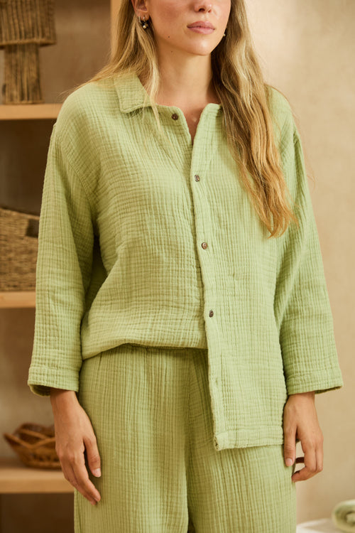 Calma House Pyjama Tierra - Groen - S/M 36-38