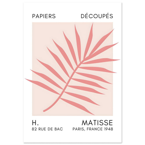 Artfulprints Poster met Lijst Matisse – Floral reef taupe   - 30x40 cm - Taupe