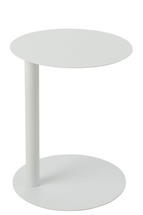 J-Line bijzettafel Rond - metaal - wit