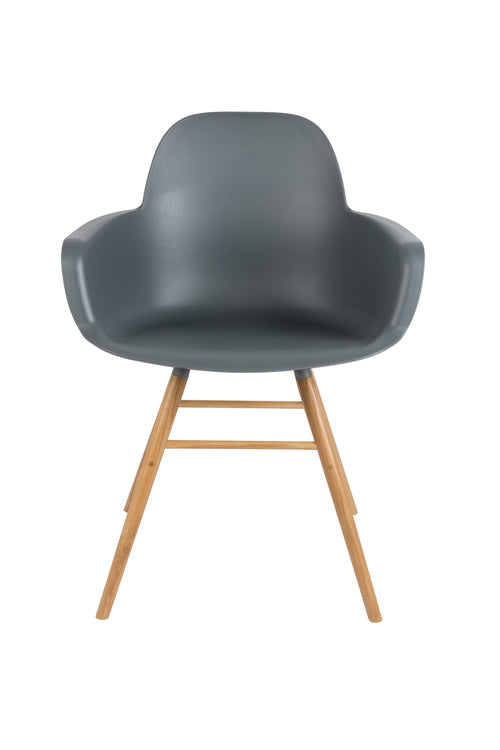 Zuiver Albert Kuip Eetkamerstoelen met armleuning Donkergrijs - Set van 2 - vtwonen shop