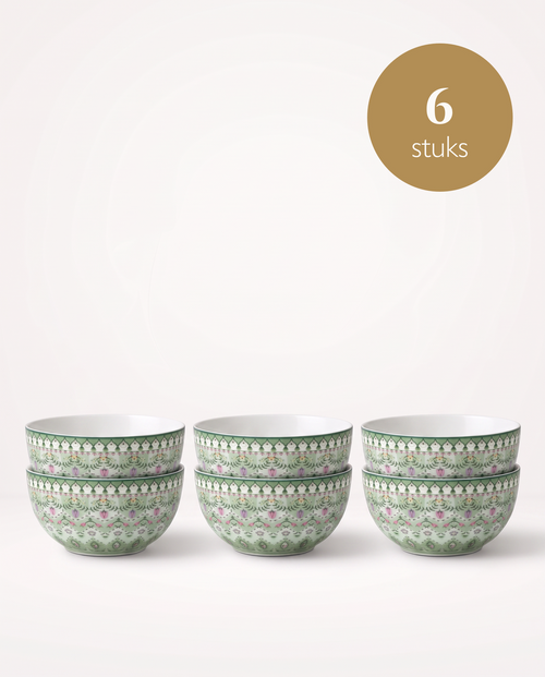 Pip Studio - Kleine Schalen - Lily & Lotus - Moon Delight - Lichtgroen - 12 cm - Set van 6