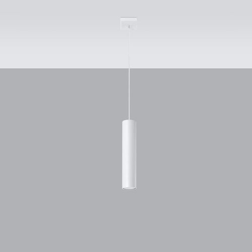 Sollux Lighting Hanglamp LAGOS 1 wit - 8x8x100cm