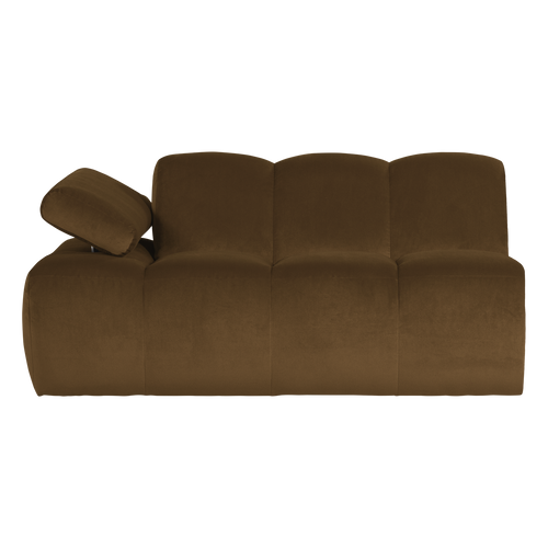 WOOOD 1,5-zits bank arm links Mojo - Velvet - Honinggeel - 74x164x97