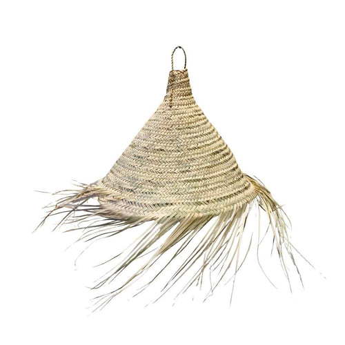 NOA MAY Hanglamp Zarah - naturel - palmblad - Ø 55 x h 45 cm