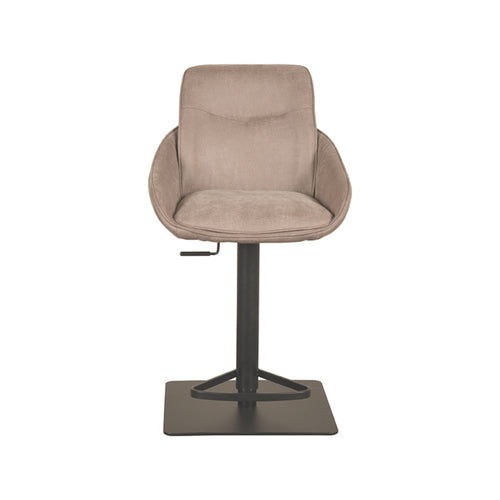 LABEL51 Barkruk Beauty - Taupe Stof - Zithoogte 55–82cm - vtwonen shop