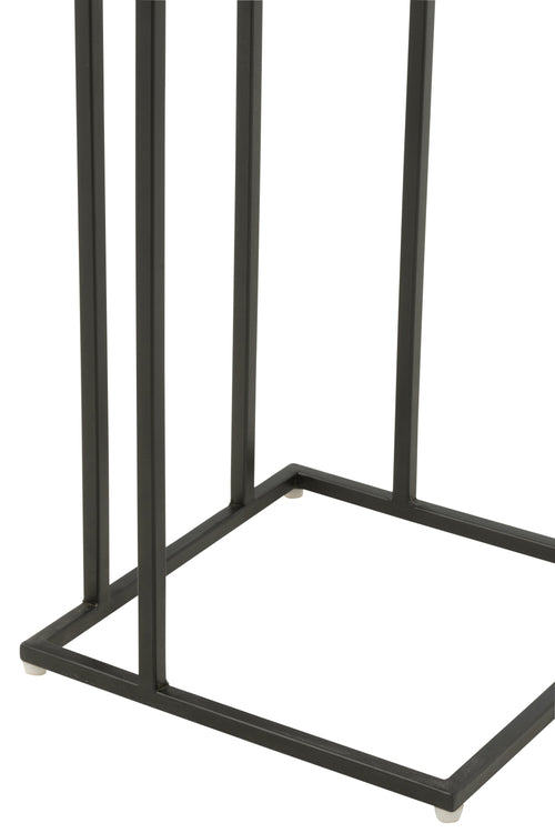 J-Line bijzettafel Vierkant - hout/epoxyhars - naturel/zwart