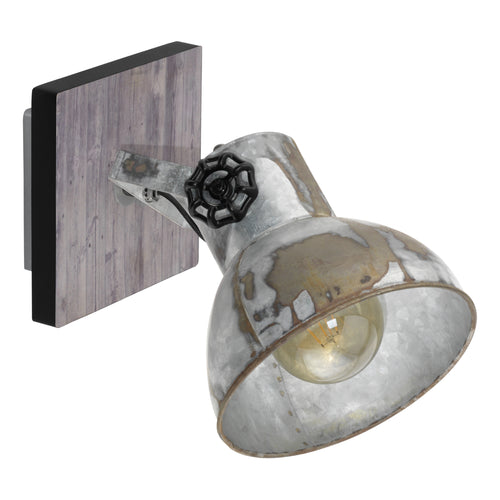 EGLO wandlamp Barnstaple - e27 - 16 cm - zwart/bruin - vtwonen shop