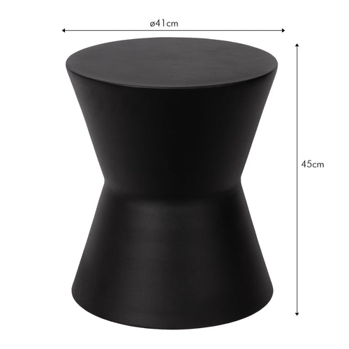 Atmooz bijzettafel Amante - zwart - Ø 41 x H 45 cm