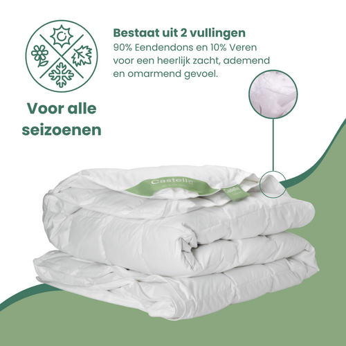 Castella sirius 90% eendendonzen 4-seizoenen dekbed - 200x220