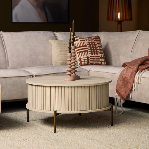 Starfurn  salontafel Madison - beige - 80x80x40cm - vtwonen shop