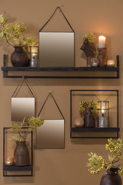 Light & Living wandplank MADDISON - 30x15x50cm - zwart