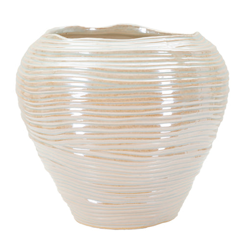 Perle keramische vaas ø 27x24 cm
