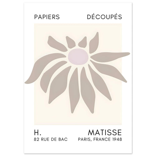 Artfulprints  Matisse – Deep sea dance grey   poster 50x70 cm - vtwonen shop