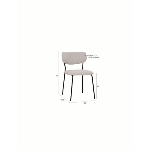 Housecraft Living Leah Eetkamerstoelen Off White/ Gebroken wit - Set van 2 - vtwonen shop