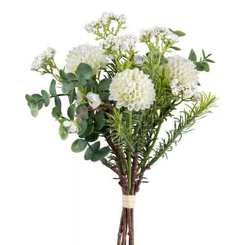 Flourify kunstbloem - Pompon dahlia-mix - 30 cm - bundel van 3