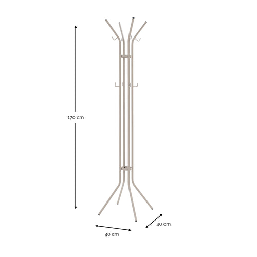 Spinder Design kapstok Jessy - Silky Taupe - 12 haken