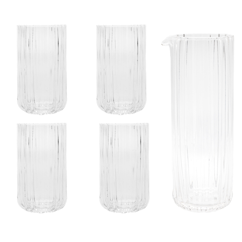 Brut Homeware | Set Gaia | Karaf + 4 Longdrink | helder