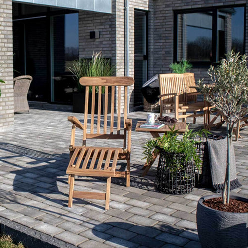 Artichok Jildou houten tuin loungestoel naturel - vtwonen shop