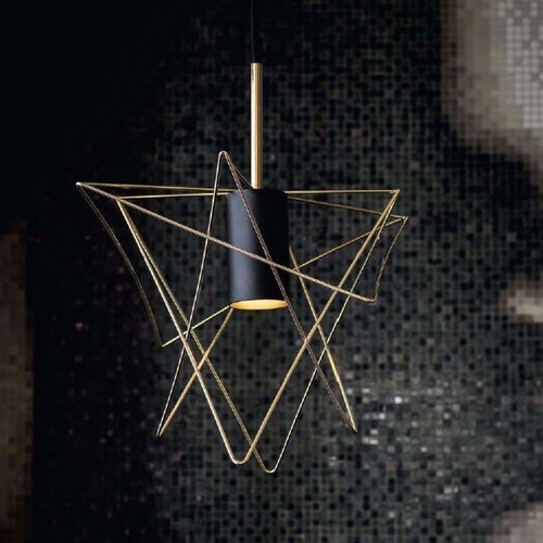 Nowodvorski hanglamp Gstar - 1 lichts - 30  x 130   cm - zwart goud