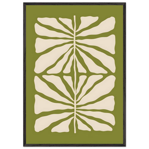 Artfulprints Poster met Lijst Matisse - Green vibrant reef   - 70x100 cm - Groen