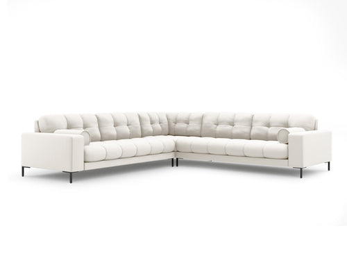 Cosmopolitan Design Symmetrische hoekbank Bali 6-zits, structurele stof, lichtbeige - 256x256x75cm