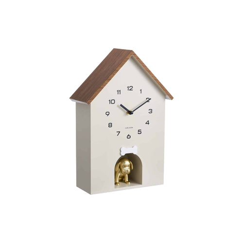 Karlsson wandklok Dog House - grijs - 11.5x26.5x36.5cm