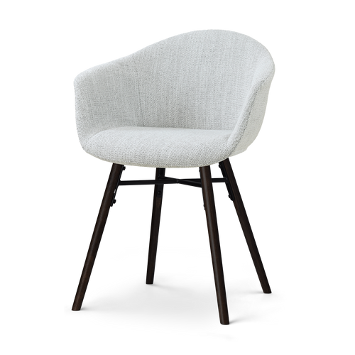 Nolon Nena-Otis Eetkamerstoel Grijs Melange - Zwarte Houten Poten - vtwonen shop