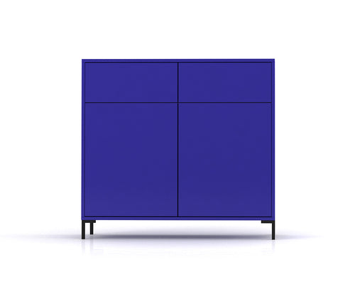 ReallyNiceThings Dressoir MDF 2 deuren en 2 lades - blauw - 90x45x84 cm