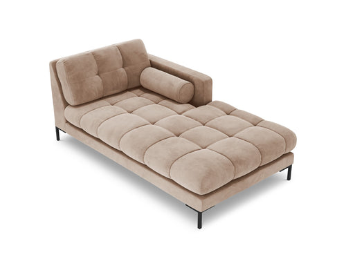 Cosmopolitan Design rechter chaise longue Bali flueel, beige - 185x102x75cm