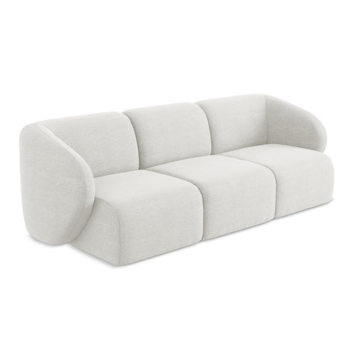LaMiaSofa 3-zits bank Cervo - bouclé - wit - 244x94x75