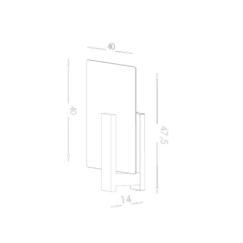 Sollux Lighting Plafondlamp LAPPO wit - 40x14x47,5cm