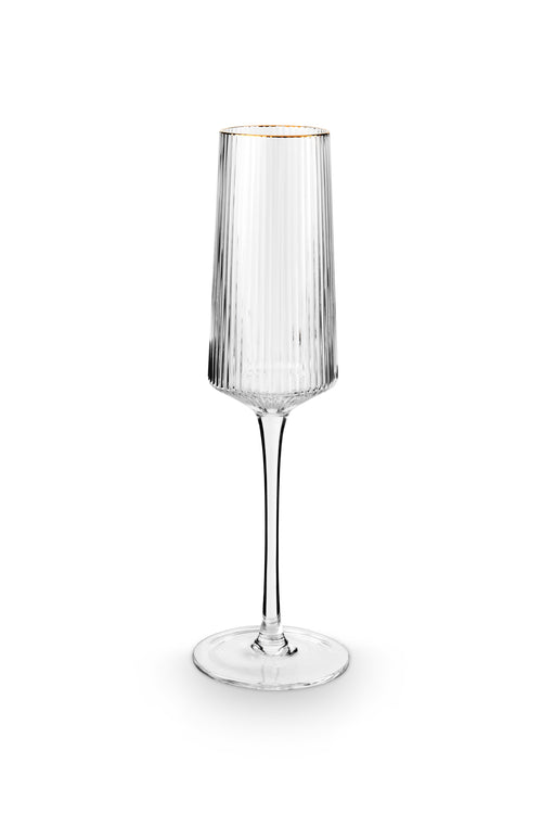 vtwonen Champagneglazen - set van 4 - met Gouden Rand - vtwonen shop