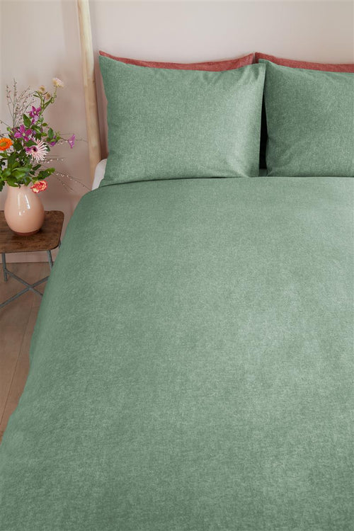 Beddinghouse Frost dekbedovertrek - Effen - Lits-Jumeaux - 240x200/220 cm - Grijsgroen