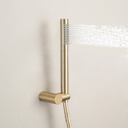 LOMAZOO inbouw regendouche Solara - met handdouche & slang - goud