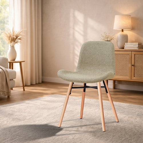 Nolon Nena-Fé Eetkamerstoel Taupe Melange - Houten Onderstel