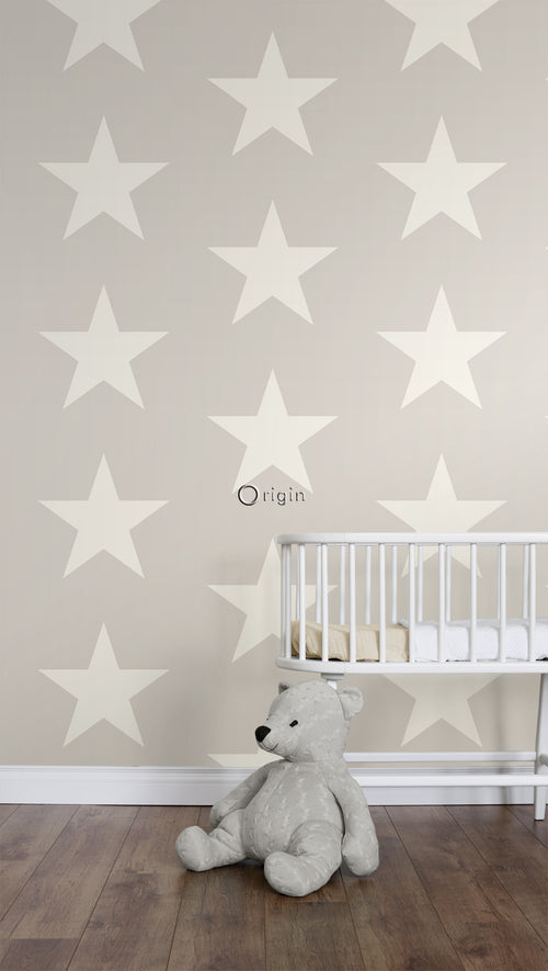 Origin Wallcoverings behang sterren grijs - 53 cm x 10.05 m - 346826
