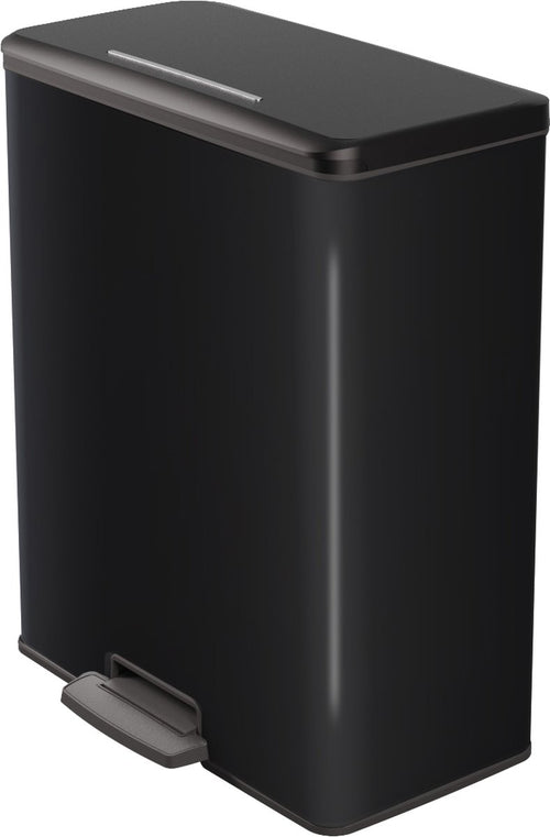 Curver Decobin Prullenbak - 65L - Rechthoekig - Zwart - vtwonen shop