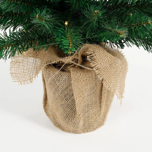 Black Box Trees Gerlos Kunstkerstboom met Verlichting - Kunstboom H120 x D51 cm - Kunst Kerstboom in Jute Zak - Kerstdecoratie voor Binnen - 166  Tips