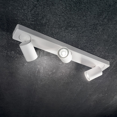 Ideal Lux RUDY - Binnen 3 Lichts Plafondspot Lamp Wit, GU10
