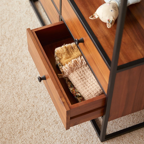 Tikamoon Boekenkast voor kinderen van massief acacia en metaal - Naturel - vtwonen shop