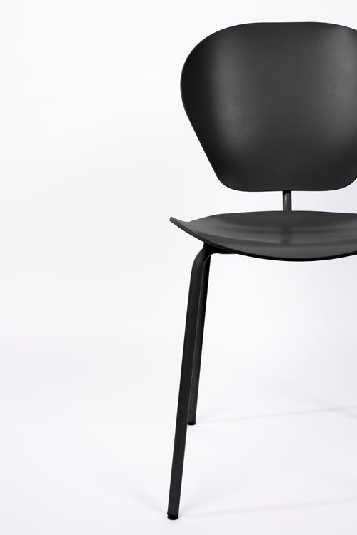 Zuiver The Ocean Chair Eetkamerstoelen Pirate Black - Set van 2 - vtwonen shop