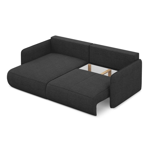 LaMiaSofa hoekbank links Palermo - chenille stof - antraciet - 207x148x86