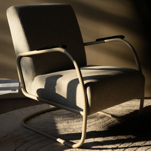 Spinder Design Retro Fauteuil - Jacquard - Mushroom/Sandstone