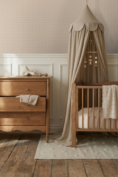 ESTAhome behang ruitjes bruin - 50 x 900 cm - 132147