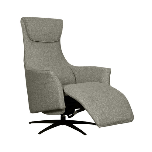 LABEL51 Elektrische Fauteuil Lund - Grijs/Zwart - 74x83x112cm