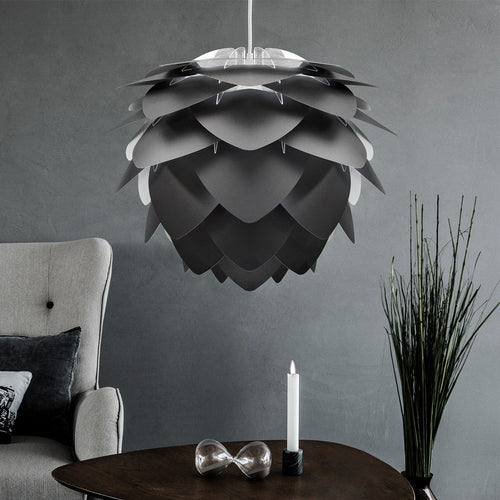 Umage Silvia Medium hanglamp black - met koordset wit - Ø 50 cm