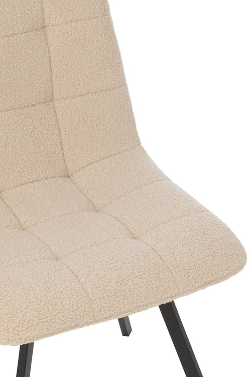 J-Line stoel Clark - metaal/polyester - wit